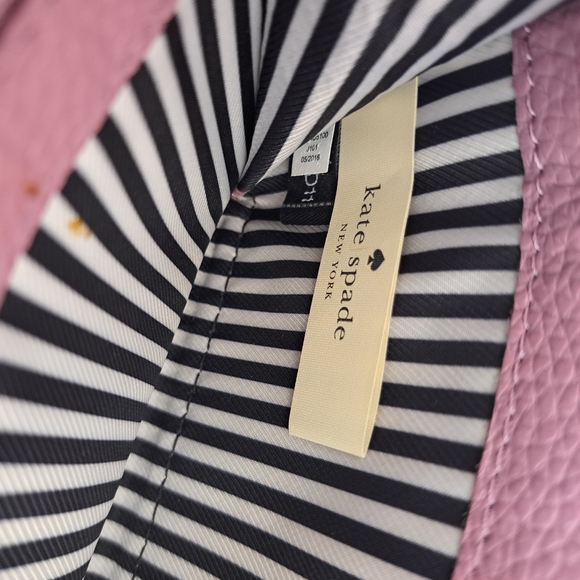 Kate Spade Pebbled Leather Wallet in Purple - Picture 10 of 13